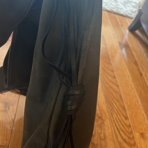 Dassios “Unique Piece” Genuine Leather Luxury Handbag Large Boho Hobo Tassel Bag - Picture 9 of 13